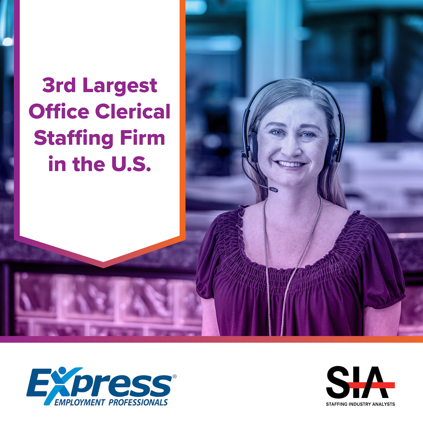 SIA-3rd largest Office Clerical Staffing Firm-2022